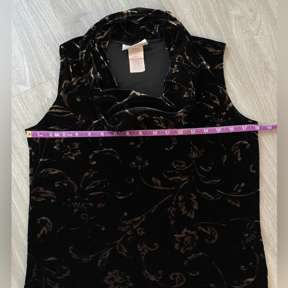 🔵5 For $15🔵 Vintage Kathy Lee Velvet Sleeveless Cowl Neck Blouse - Picture 8 of 9